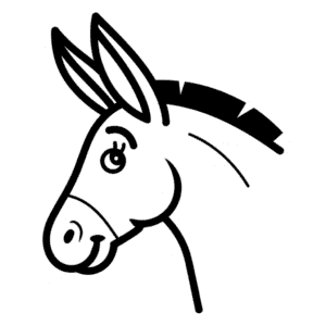 Cute Donkey Head Easy Drawing