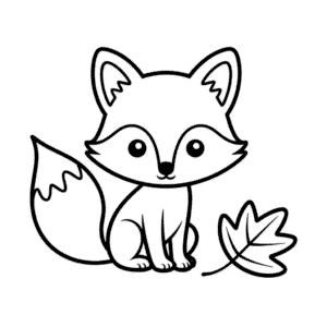 Cute Fall Fox Easy Drawing