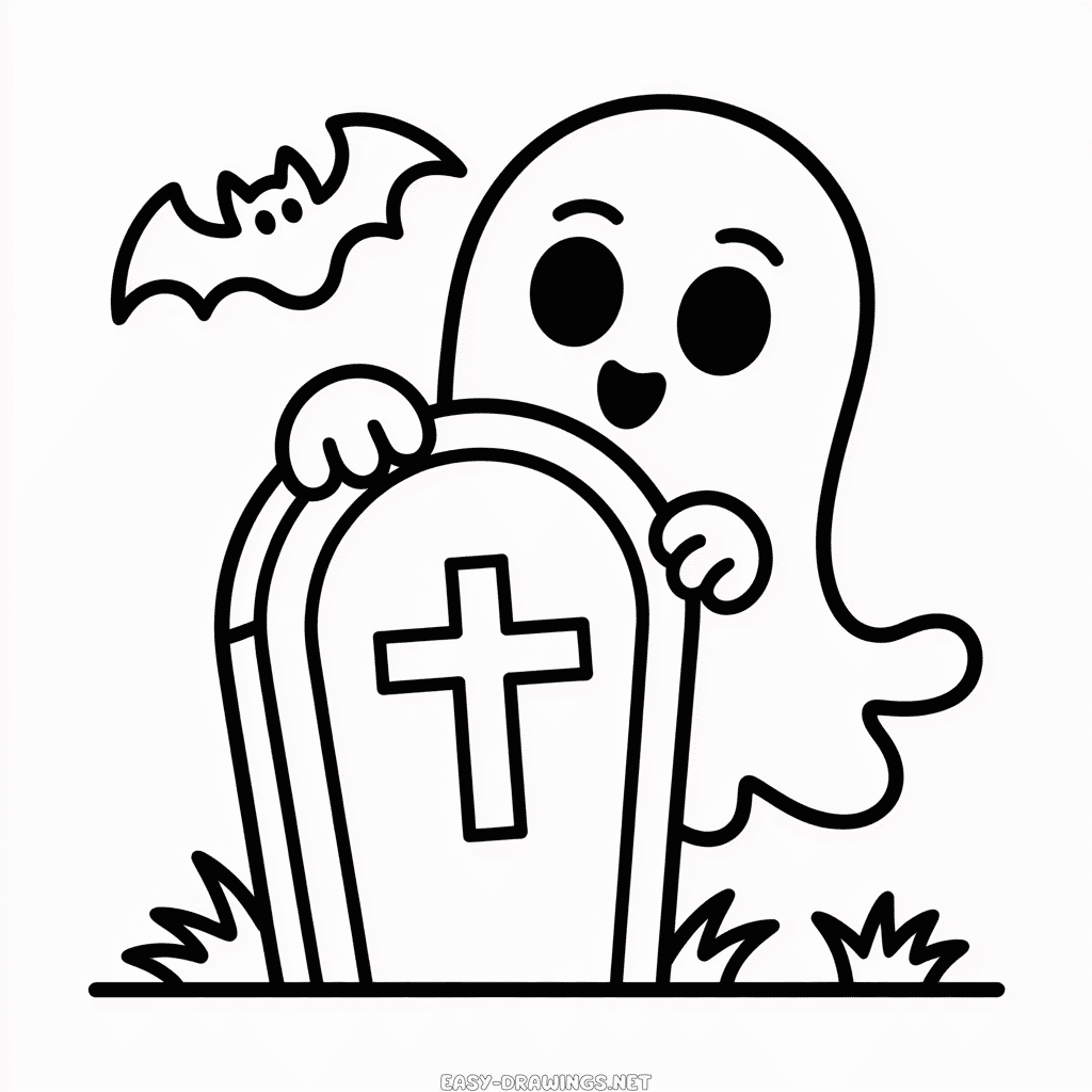 Cute Spooky Halloween Easy Drawing