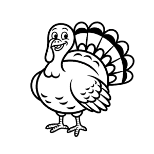Cute turkey Easy Drawing