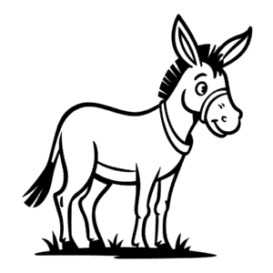 Donkey Easy Drawing