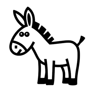 Donkey for baby Easy Drawing
