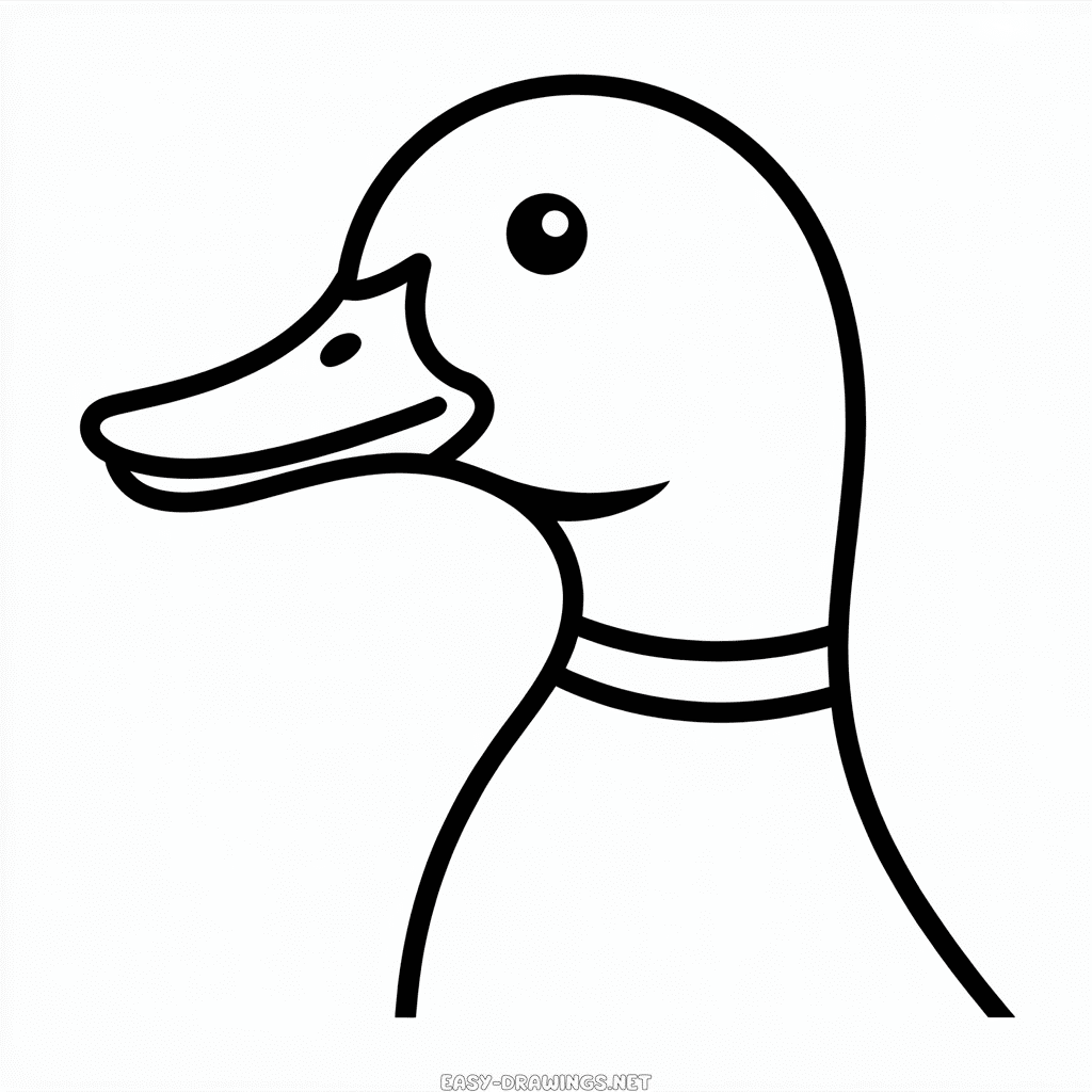 Duck head Easy Drawing