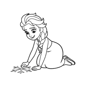 Elsa Chalk Drawing Easy Drawing
