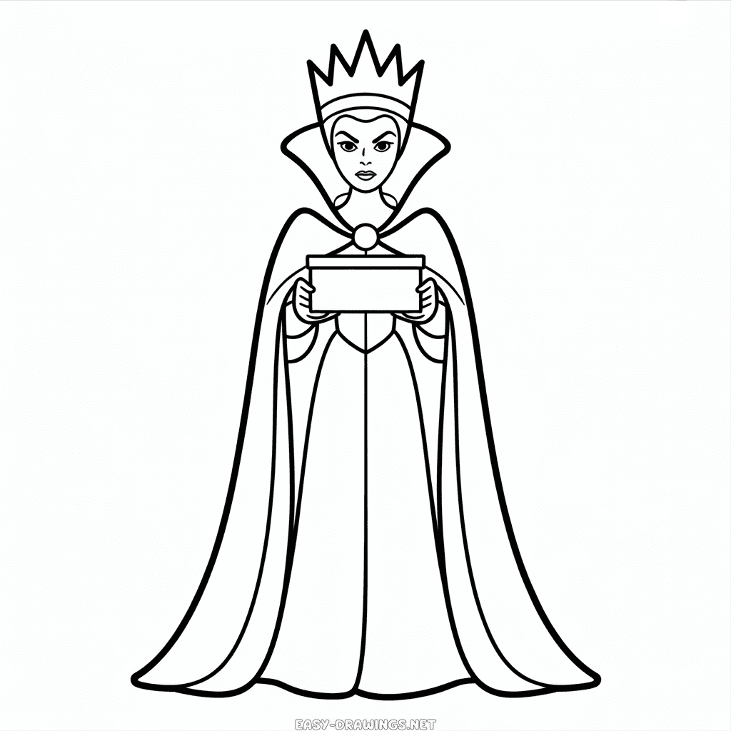 Evil Queen Snow White Easy Drawing
