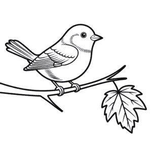 Fall Bird Easy Drawing
