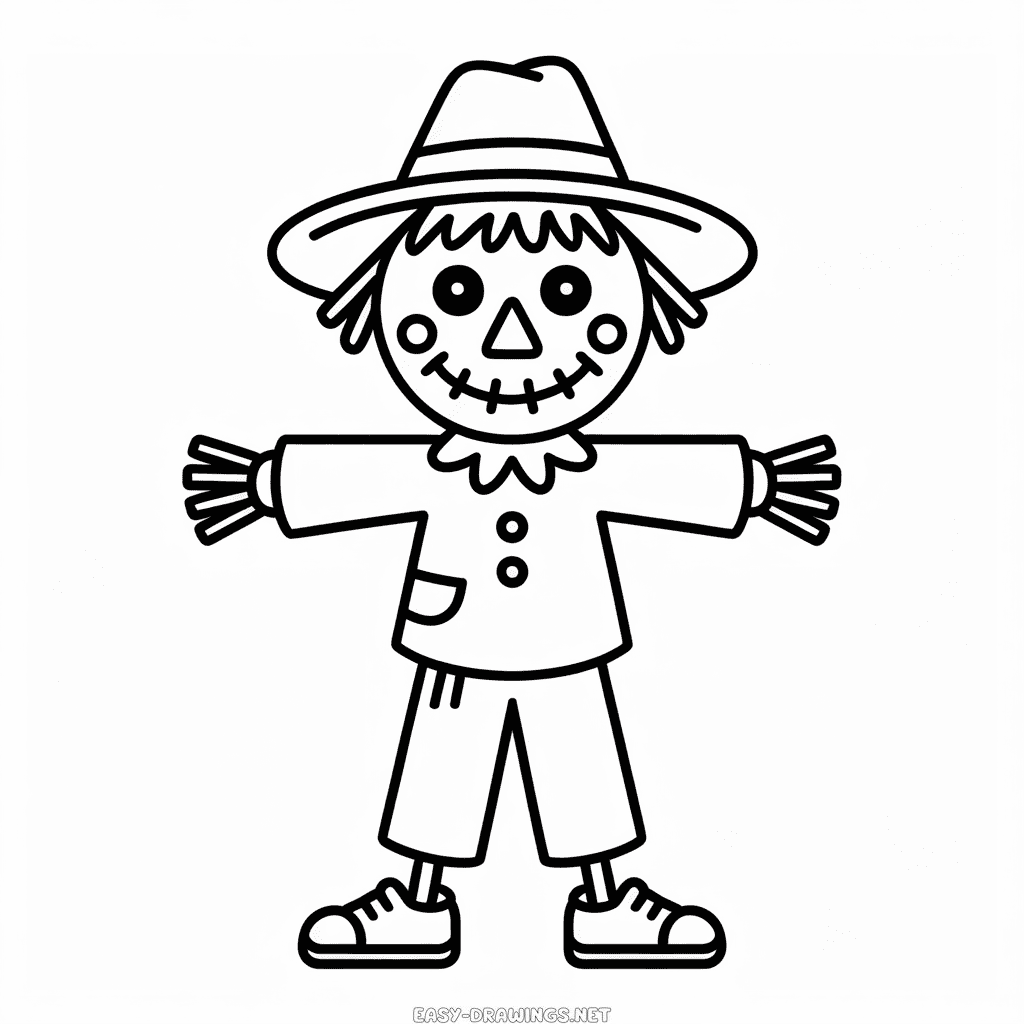 Fall Character Easy Drawing
