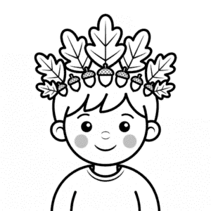 Fall Crown Easy Drawing