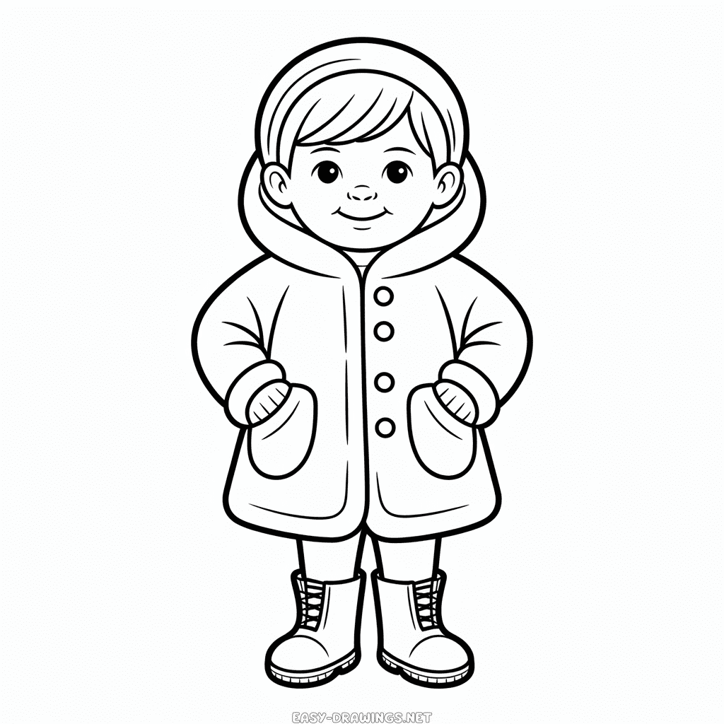 Fall Fashion Easy Drawing