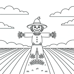 Fall Field Easy Drawing
