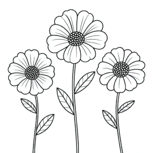 Fall Flowers Easy Drawing