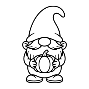Fall Gnome Easy Drawing