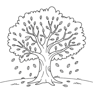 Fall Scene Easy Drawing