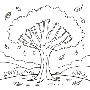 Fall Tree Easy Drawing