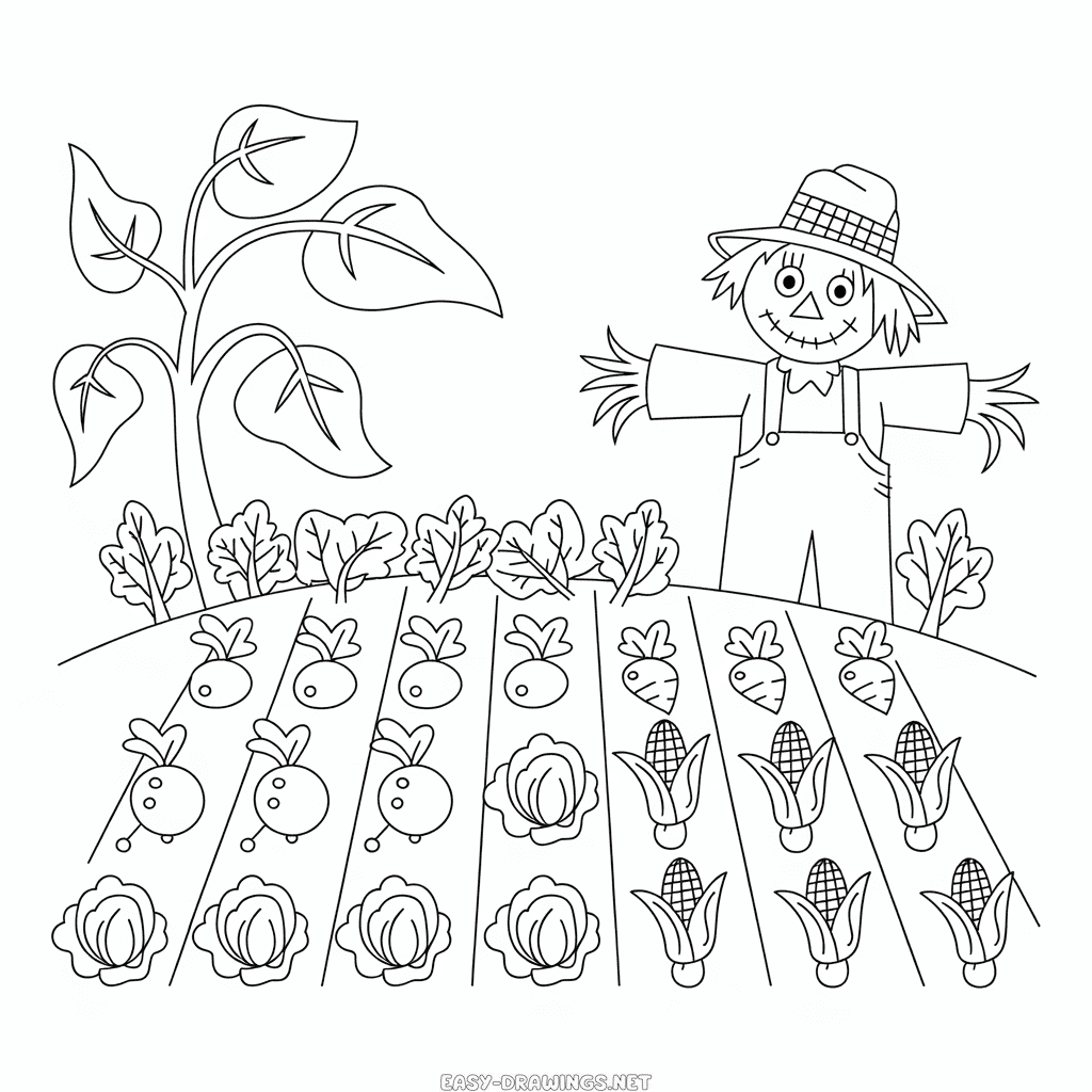 Farm crops Easy Drawing