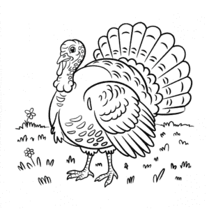 Free turkey Easy Drawing