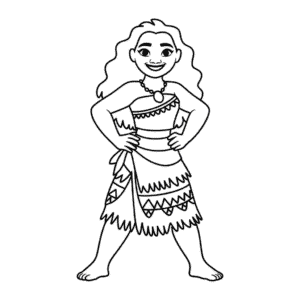 Full Body Moana Easy Drawing