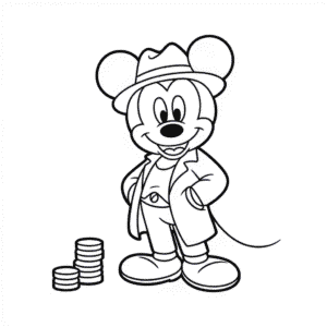 Gangster Mickey Easy Drawing