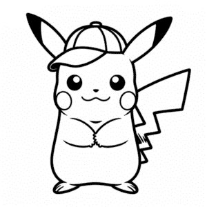 Gangster Pikachu Easy Drawing