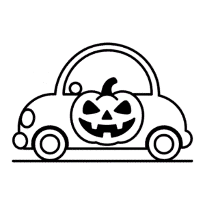 Halloween Car Easy Drawing