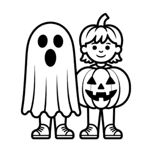 Halloween Children Easy Drawing