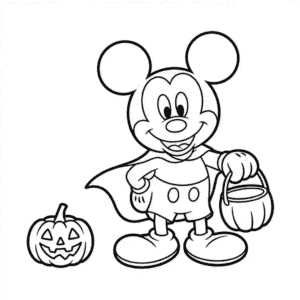 Halloween Mickey Easy Drawing