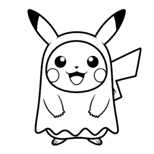Halloween Pikachu Easy Drawing