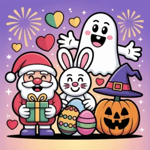 Holidays and Celebrations Easy Drawings
