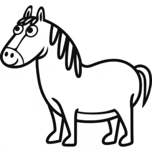 Horse for kids Easy Drawing