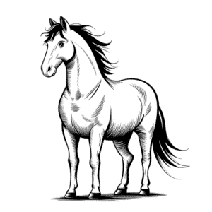 Horse Pencil Style Easy Drawing