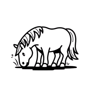 Hose eating grass Easy Drawing