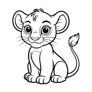 Kiara from The Lion King Easy Drawing