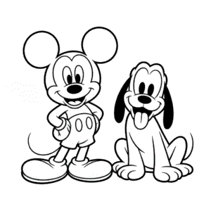 Mickey Dog Easy Drawing