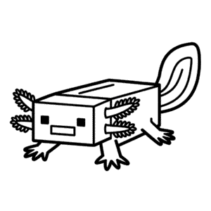 Minecraft Axolotl Easy Drawing