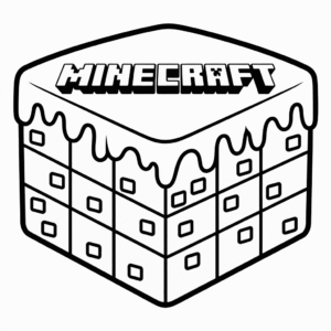 Minecraft Cake Easy Drawing