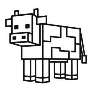 Minecraft Cow Easy Drawing