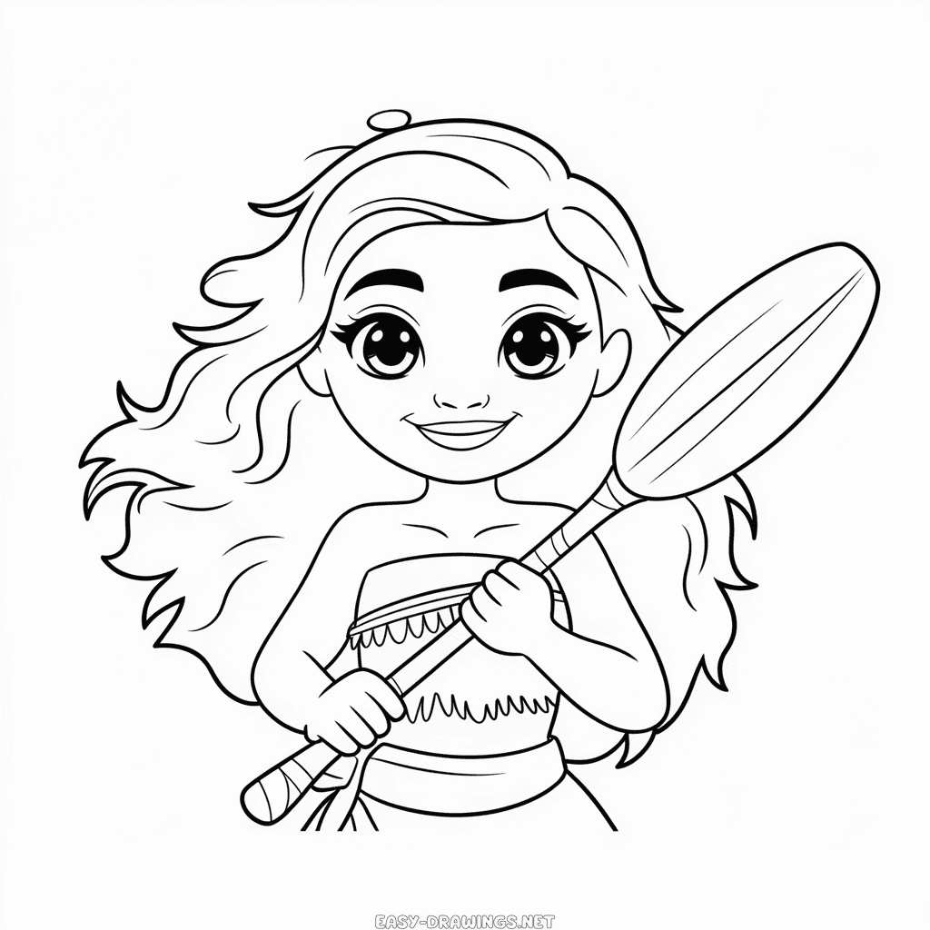 Moana Anime Easy Drawing