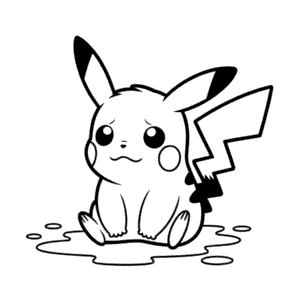 Pikachu Crying Easy Drawing