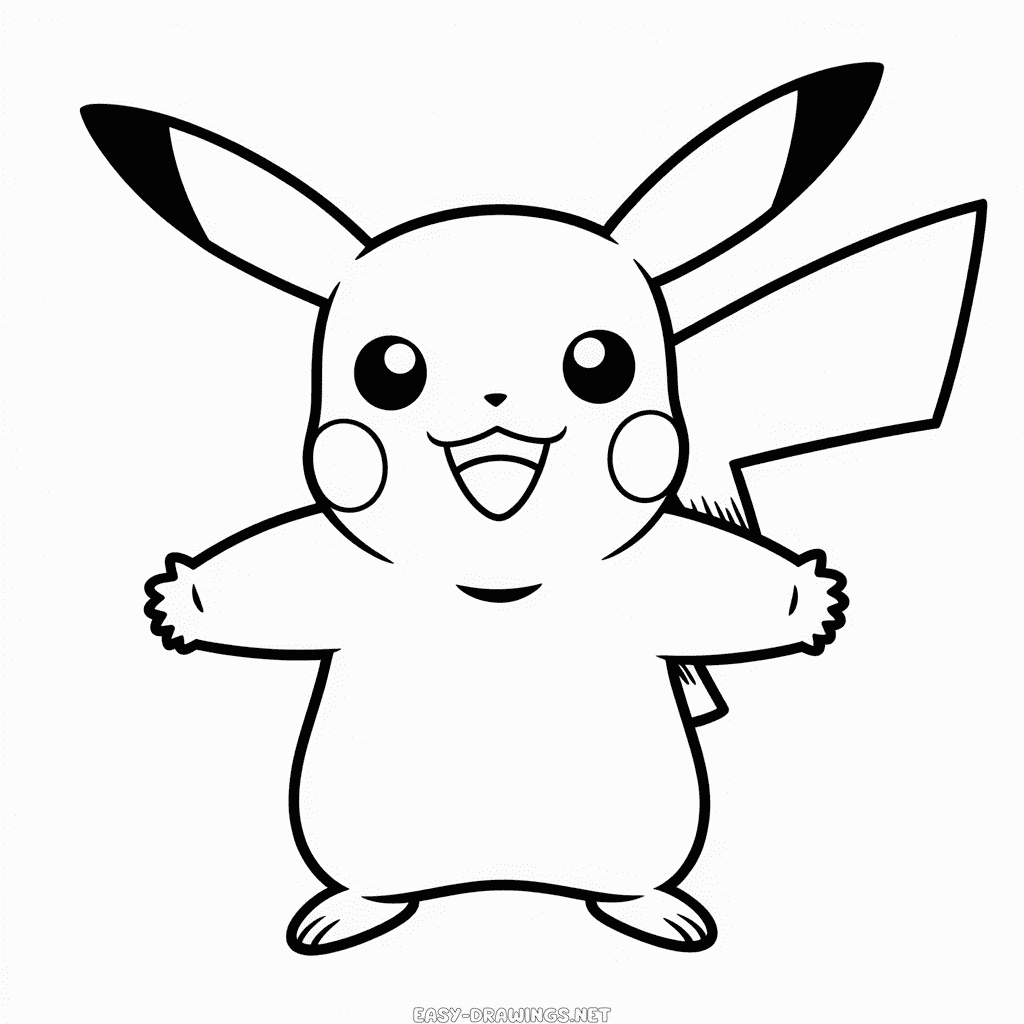 Pikachu for Kids Easy Drawing