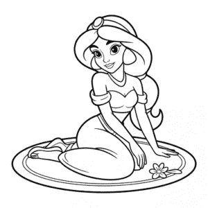 Princess Jasmine Easy Drawing