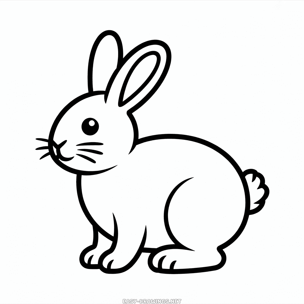 Rabbit for toddler Easy Drawing