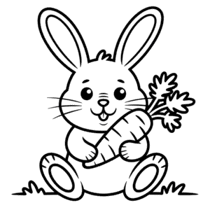 Rabbit in Fall Easy Drawing