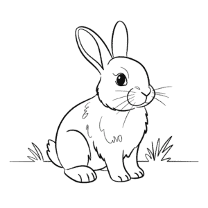 Realistic rabbit Easy Drawing