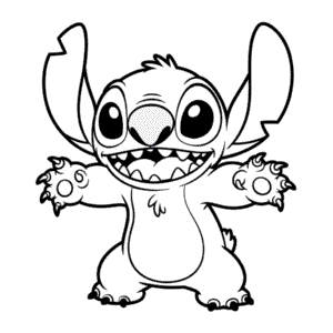 Scary Stitch Easy Drawing