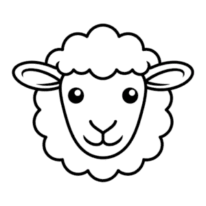 Sheep Face Easy Drawing