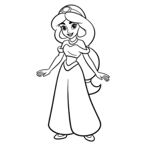 Simple Princess Jasmine Easy Drawing