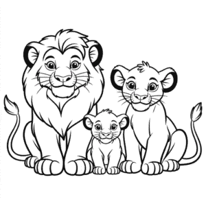 The Lion King Family Easy Drawing
