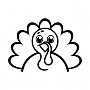 Turkey face Easy Drawing