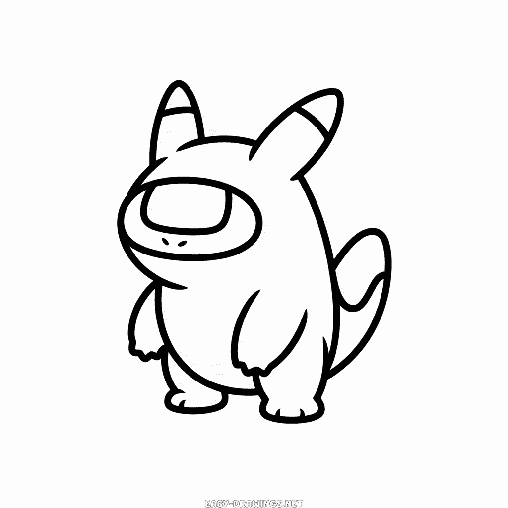Among Us Pokémon Easy Drawing