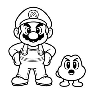 Angry Mario Easy Drawing
